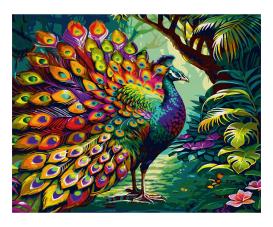 Peacock 40 x 50 cm - Painting by Numbers