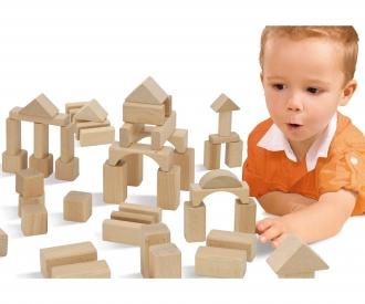 Natural Wooden Blocks - 100 Pieces