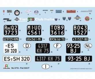 Fiat 500 F Upgraded Edition Model Kit 1:12