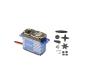Servo CS-46DS - RC taille standard JR, moteur Coreless, couple de manœuvre 46.9kg, engrenage métallique, étanche, roulement à billes, 0.12sec temps de manœuvre, noir-bleu-argenté