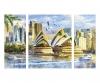 Sydney Triptych - Painting by Numbers
