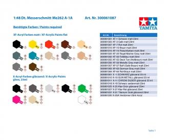 1:48 Ger. Messerschmitt Me262 A-1A, aircraft kit