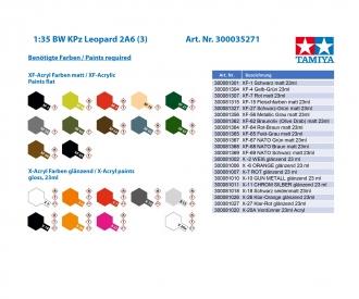 1:35 Bundeswehr Leopard 2A6, plastic assembly kit