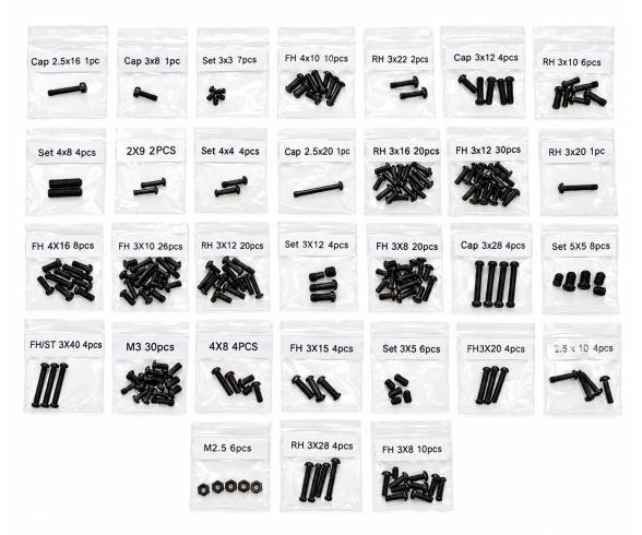 Assortiment de vis Virus Akuma pour modèles RC