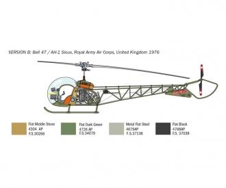 OH-13 Scout Helicopter Korea War Model Kit