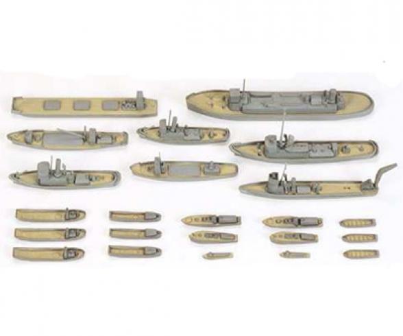 1:700 WL Dioramen-Set Schiffe&Boote (23)
