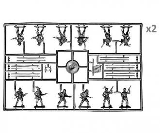 1:72 Château fort avec troupes d'attaque