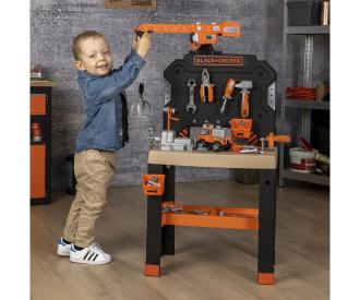 Smoby Black+Decker Werkbank mit Kran