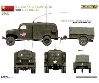 1:35 US Funkwagen K-51 mit Anhänger K-52