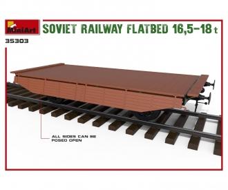 1:35 Sov. Wagon à plate-forme plate 16,5-18to.