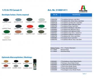 Italeri A-7E Corsair II Model Kit 1:72 Scale