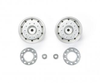 1:14 Trailer Wheels 30mm Hex(2)Flat Chro