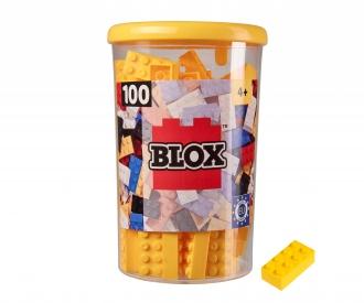 Blox 100 briques jaunes 8 plots en boîte