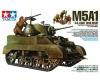 1:35 US M5A1 Light Tank, model kit, with mortar