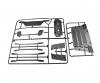 Scania 770S radiator grille, model truck spare part