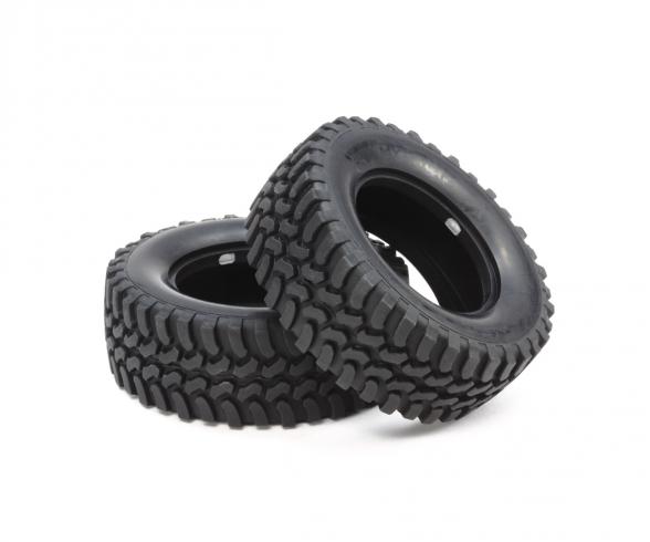 CC-01 Mud Block Tires, RC tire set, 1:10