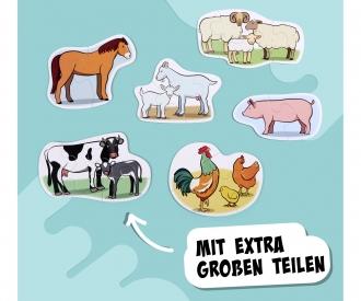 6 erste Puzzles – Bauernhoftiere