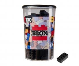 Blox - 100 briques de 8 pièces noires - compatibles avec les briques de jeu connues