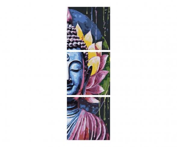 Buddha Triptych - Painting by Numbers