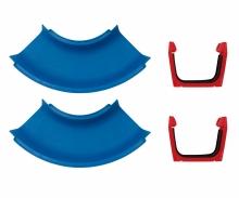Waterway curve extension set with 2 clips