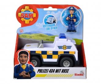 Sam Junior Polizei 4x4 mit Rose Figur