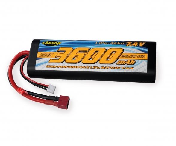 7,4V/3600mAh 60C LiPO Ra.Akku T-Pl. HC R