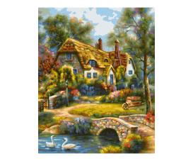 Old English Cottage 24 x 30 cm - Painting by Numbers