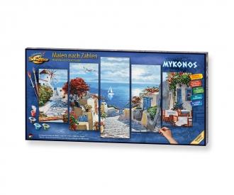 Mykonos Polyptych - Painting by Numbers