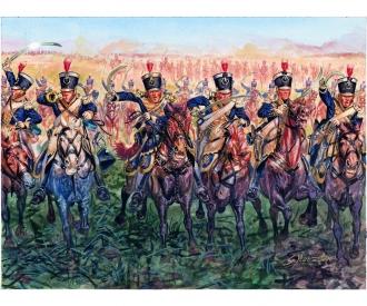 1:72 Set de figures Cavalerie légère Napol.