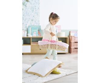 Cor.MGP 36-42cm Couffin rotin peluche