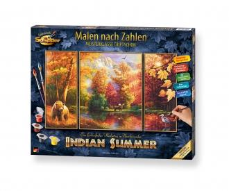 Indian Summer Triptych - Painting by Numbers