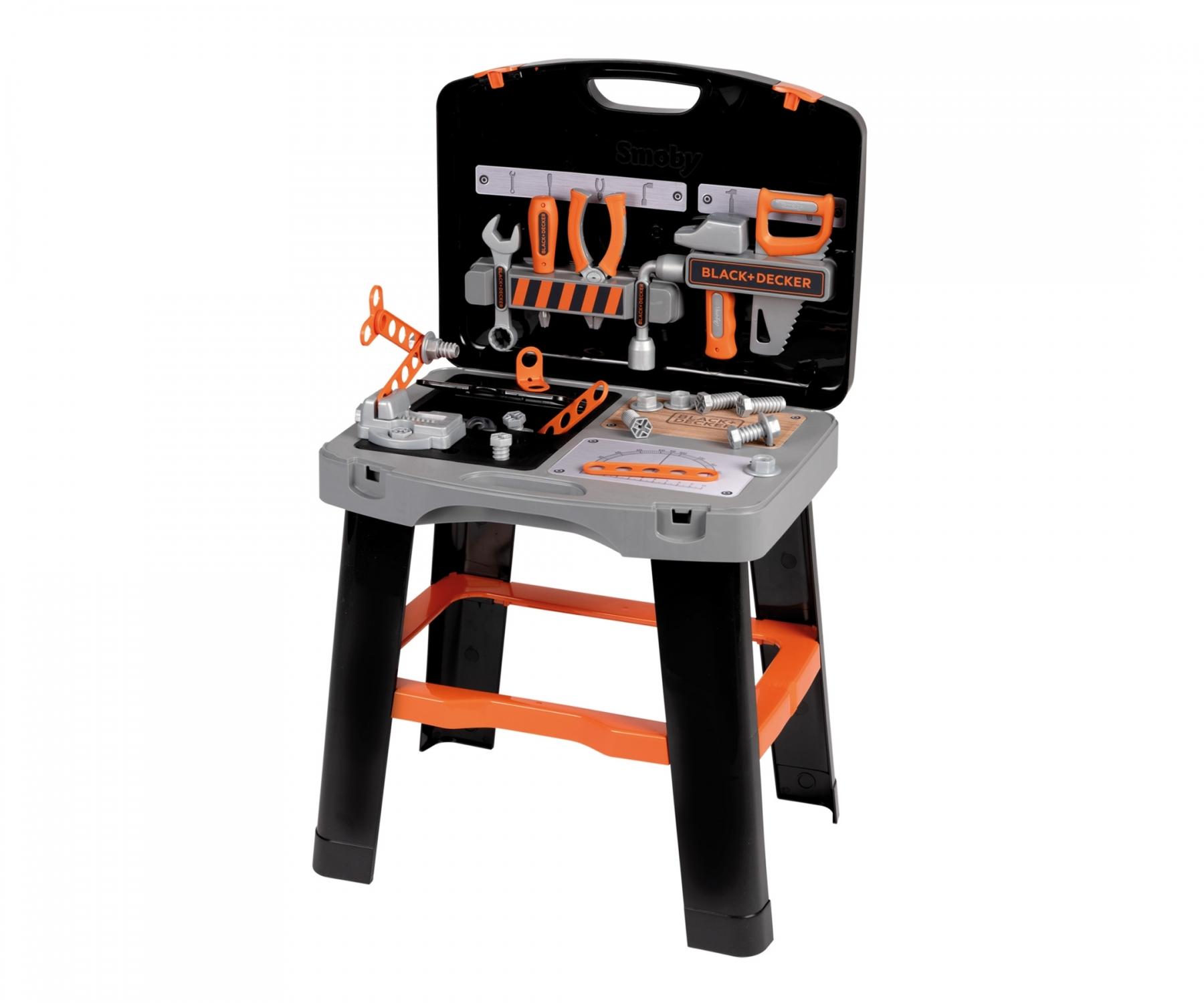 Smoby Black+Decker EVo 4-in-1 Spielwerkzeug - Echt Nachgemacht Für Kleine Handwerker