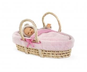 Cor.MGP 36-42cm Couffin rotin peluche