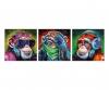 The Three Monkeys Triptych - Painting by Numbers