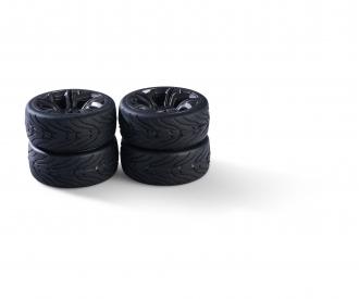 1:10 wheel set Y-Design5 (4) grey/black