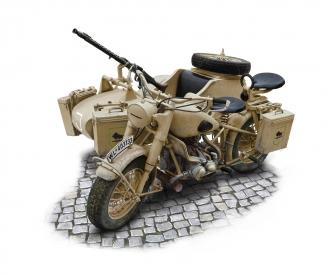 1:9 Moto militaire allemande avec side-car