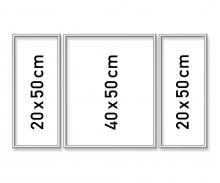 3 Aluminium Frames Silver Triptych 50 x 80 cm - Painting by Numbers