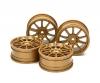 1:10 Subaru Impreza wheels, RC rims, gold 24.5 mm