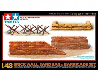 1:48 Brick Wall & Sandbag Diorama Set, model kit