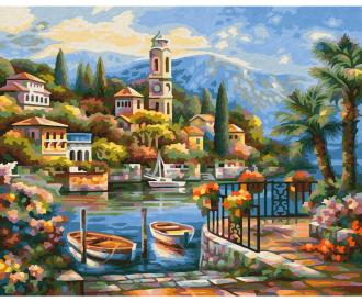 At Lake Como 24 x 30 cm - Painting by Numbers