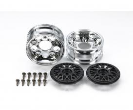 2-Piece Mesh Wheels Black, RC wheel set, 1:10