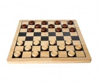 wooden - chess + checkers