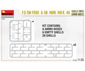 1:35 Ammo-Box/Projectile 7.5cm KwK.40