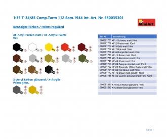 1:35 T-34/85 Comp.Turm 112 Som.1944 Int.