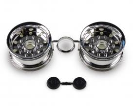 1:14 Wheel Wide Trailer Wheels, Chrome Rims