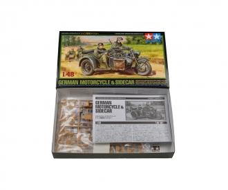 1:48 WWII German Motorcycle & Sidecar, assembly kit