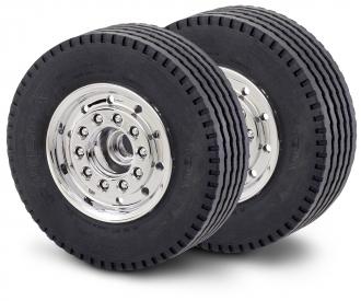 1:14 Truck Front Wheel, model accessory, chrome