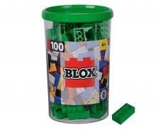 Blox 100 briques 8 plots vertes en boîte