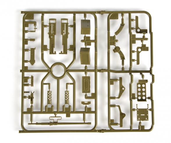 Machine Gun with Mount, plastic model parts