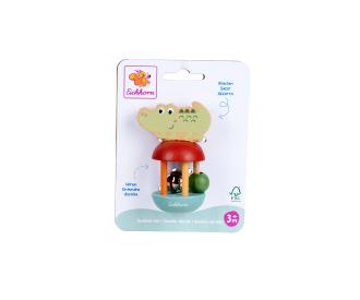 Baby Rattle with Bell Crocodile Motif